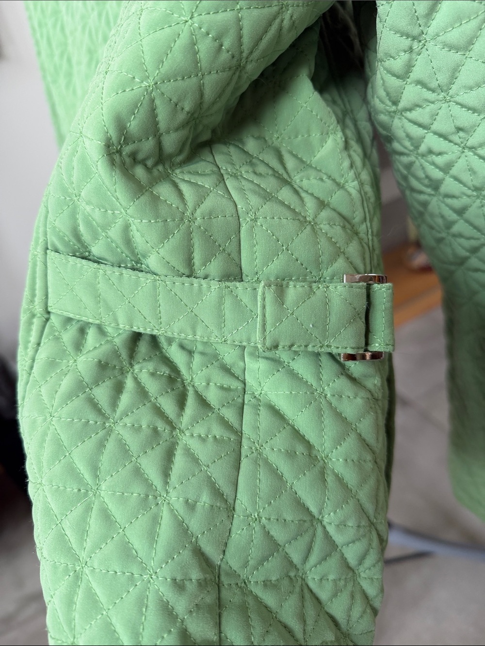 Gallery Light Green Quilted Zip-Front Women's Jacket - size S - Picture 8 of 13